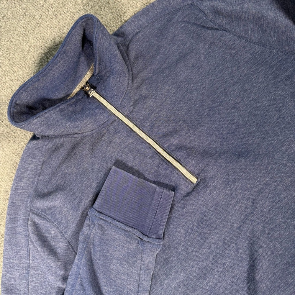 Banana Republic Polartec Half Preppy Navy Quarter Zip Pullover Mens Medium #4432